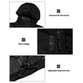 thumbnail image 4 of Men's Packable Rain Jacket Windbreaker Waterproof Lightweight Rain Coat with Hood for Golf Cycling Hiking Black S, 4 of 7