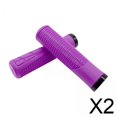 thumbnail image 1 of 2x2 Piezas De Empuñaduras Para Manillar De Bicicleta, Cubierta De Barra Corta Para Adultos, Bicicletas De Ciudad, Color Morado, 1 of 8