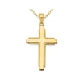 thumbnail image 1 of Grand Collier Pendentif Croix en Or Jaune 14K avec Chaîne, 1 of 4