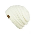 thumbnail image 2 of C.C Women's Chenille Soft Warm Thick Knit Beanie Cap Hat-Ivory, 2 of 4