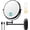 Black 20x, variant on PETGLE 8'' Wall Mounted Lighted Makeup Mirror, 3200mAh Rechargeable Double-Sided 1X/20X Magnifying Mirror with Light, Touch Dimmable 3 Color Light, 360° Rotation Foldable Extended Arm, Chrome