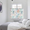 thumbnail image 3 of Teal Red Jellyfish Coastal Kitchen Curtains Window Panels, Summer Beach Coral Starfish Nautical Insulated Window Treatment Curtain, Grommet Curtains for Bedroom/Living Room, 2 Piece 52"Wx72"L, 3 of 8