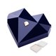 thumbnail image 1 of Caja para anillos con forma de corazón poliédrico, romántica, con forro de terciopelo, geométrica, para bodas, compromisos y propuestas., 1 of 8