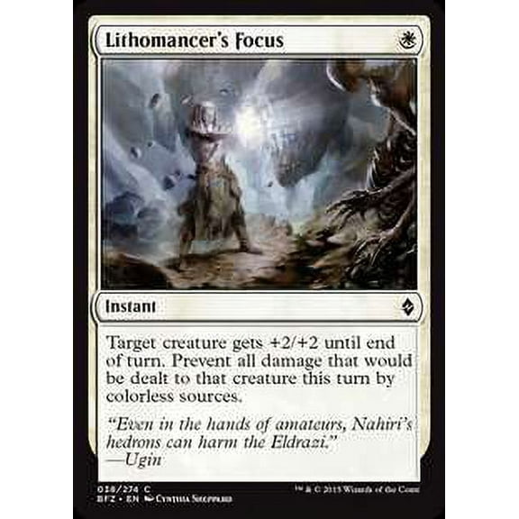 MtG Battle for Zendikar Common Lithomancer's Focus (Foil) #38