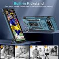thumbnail image 3 of KOMI Case for Google Pixel 9 Pro XL with Slide Camera Cover+Screen Protector (1 Pack), Rotated Ring Kickstand Military Grade Shockproof Heavy Duty Protective Cover Light Blue, 3 of 5