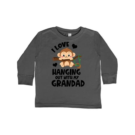 

Inktastic Monkey I Love Hanging out with My Grandad Gift Toddler Boy or Toddler Girl Long Sleeve T-Shirt