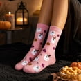 thumbnail image 4 of Soft Fuzzy Socks for Women Coral Fleece Halloween Funny Novelty Fluffy Bat Slipper Socks Ladies Home Hosiery Gift, 4 of 7