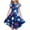 E-Blue Star, variant on Girls Short Sleeve Ruffled Dress 4th of July Outfits for Girls, Red White Blue Print Summer Sundress Casual Playwear 13-14 Years
