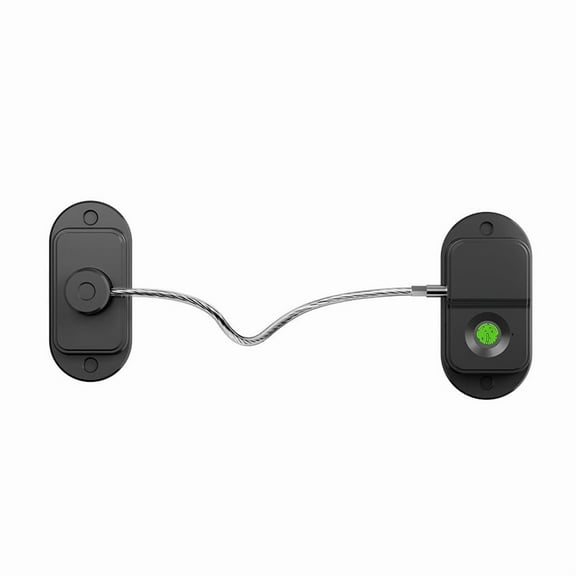 Fingerprint Fridge Lock,Smart Combination Fridge Lock, 1 Pcs Child & Pet Proof Security Cabinet Safety Locks, for Fridge, Cabinets, Window,Drawers (Black)