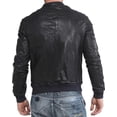 thumbnail image 2 of Men Leather Jacket Coat Motorcycle Biker Slim Fit Outwear Jackets A166, 2 of 3