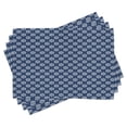 thumbnail image 1 of Ambesonne Navy Blue Place Mats Set of 4, Daisy Like Flowers, Standard Size, Navy Blue and White, 1 of 6