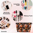 thumbnail image 3 of Makeup Bag - Fall Leaf Mushroom Fox Cosmetic Bag Portable Travel Toiletry Bag for Women Small Make Up Organizer Bag Zipper Pouch Travel Essentials, 3 of 8