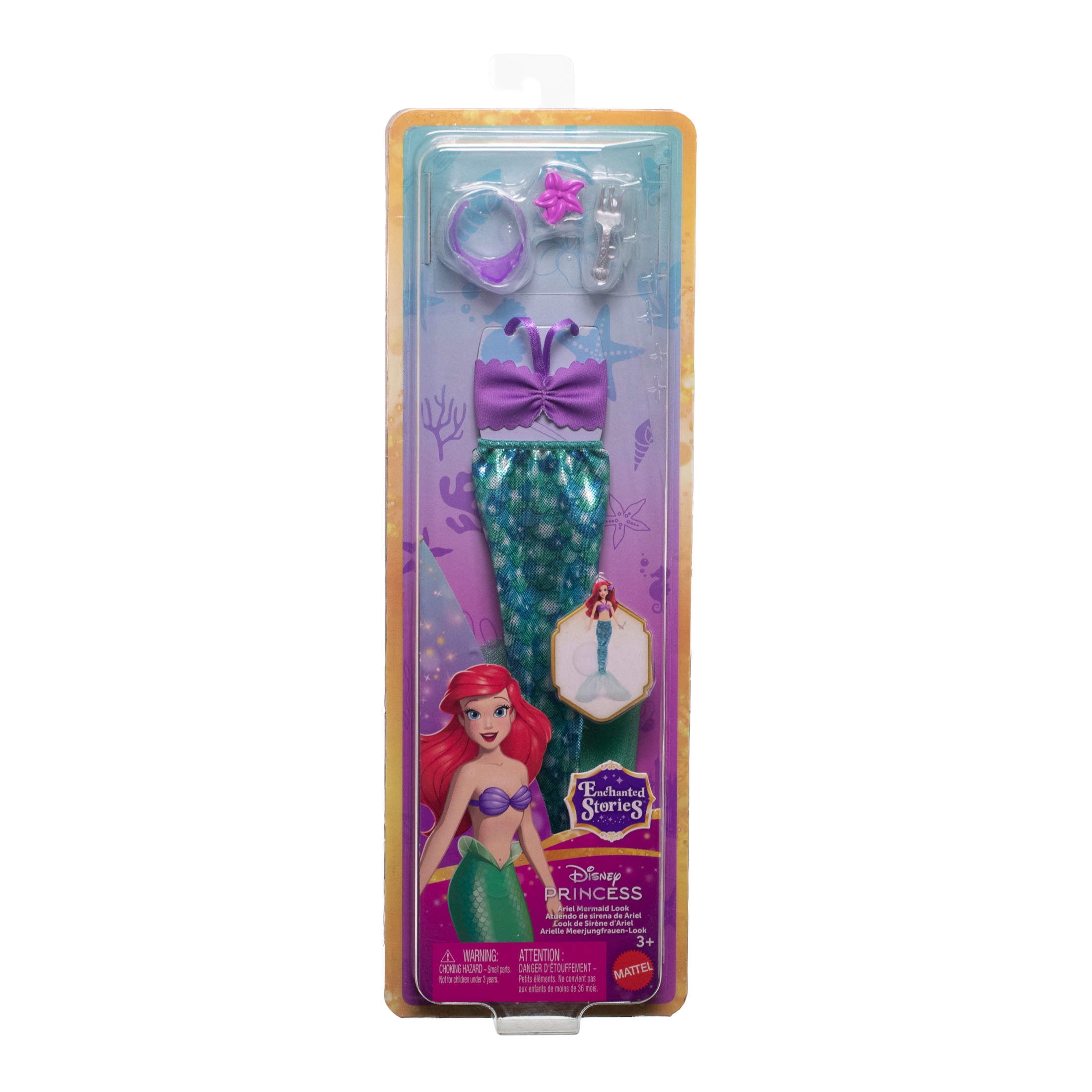 Disney Princess Enchanted Stories Ariel Doll Clothing, Mermaid Fashion & Accessories [Walmart Exclusive]