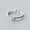 White, variant on Solitaire Black CZ 925 Sterling Silver Dainty Twisted Thin Open Ring A3102-5.5 -adjustable-Black