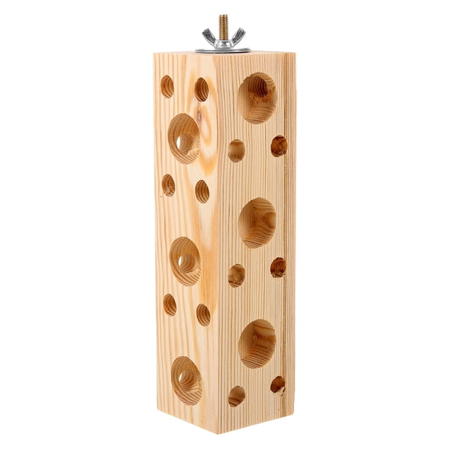 Miangastore Wooden Bird Perch Stand for Pet Use Beige Color Easy to Install and Use 7.8 Inches