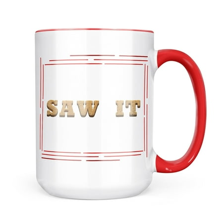 

Neonblond Saw It Light Wood Block Mug gift for Coffee Tea lovers