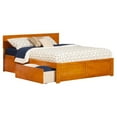thumbnail image 1 of Leo & Lacey Urban King Storage Platform Bed in Caramel, 1 of 4