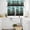 Aqua, variant on Teal Purple Forest Kitchen Curtains Sets for Windows 36 Inch Length, Vintage Foggy Woods Tree Rod Pocket Window Treatments Tier Curtains and Valances Set for Bedroom/Bathroom