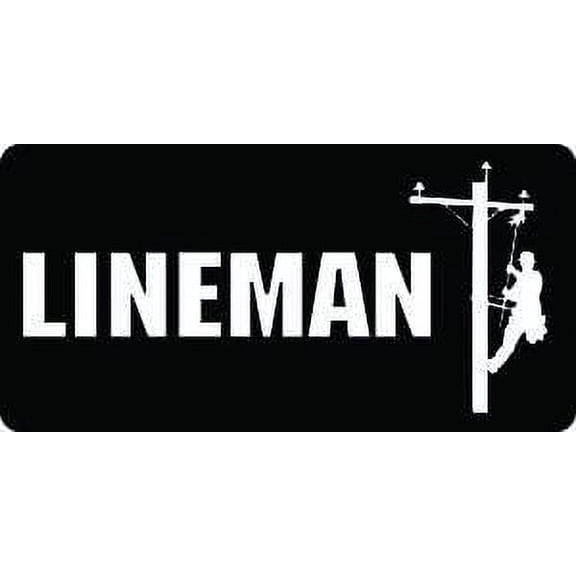 Pair of Lineman Funny Hard Hat/Helmet Vinyl Decal Sticker