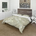 thumbnail image 1 of Designart 'Dogwood in Spring Neutral' Cottage Bedding Set - Duvet Cover & Shams, 1 of 4