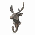 thumbnail image 2 of Rustic Cast Iron Deer Antler Buck Elk Antlers Wall Hook Towel Rack Coat Hooks, 2 of 6