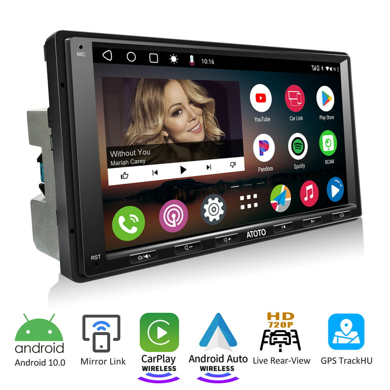 ATOTO A6PF Wireless Android Auto Double Din Car Stereo 7 inch Touch Screen in-Dash GPS Track,Dual Bluetooth Mirrorlink Car Radio,HD Live Rearview camera Input - Walmart.com