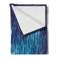 thumbnail image 2 of Abstract Soft Flannel Fleece Throw Blanket, Digital Made Psychedelic and Surreal Cosmic Rain Blurry Background Print, Cozy Plush for Indoor and Outdoor Use, 60" x 80", Blue Black, by Ambesonne, 2 of 5