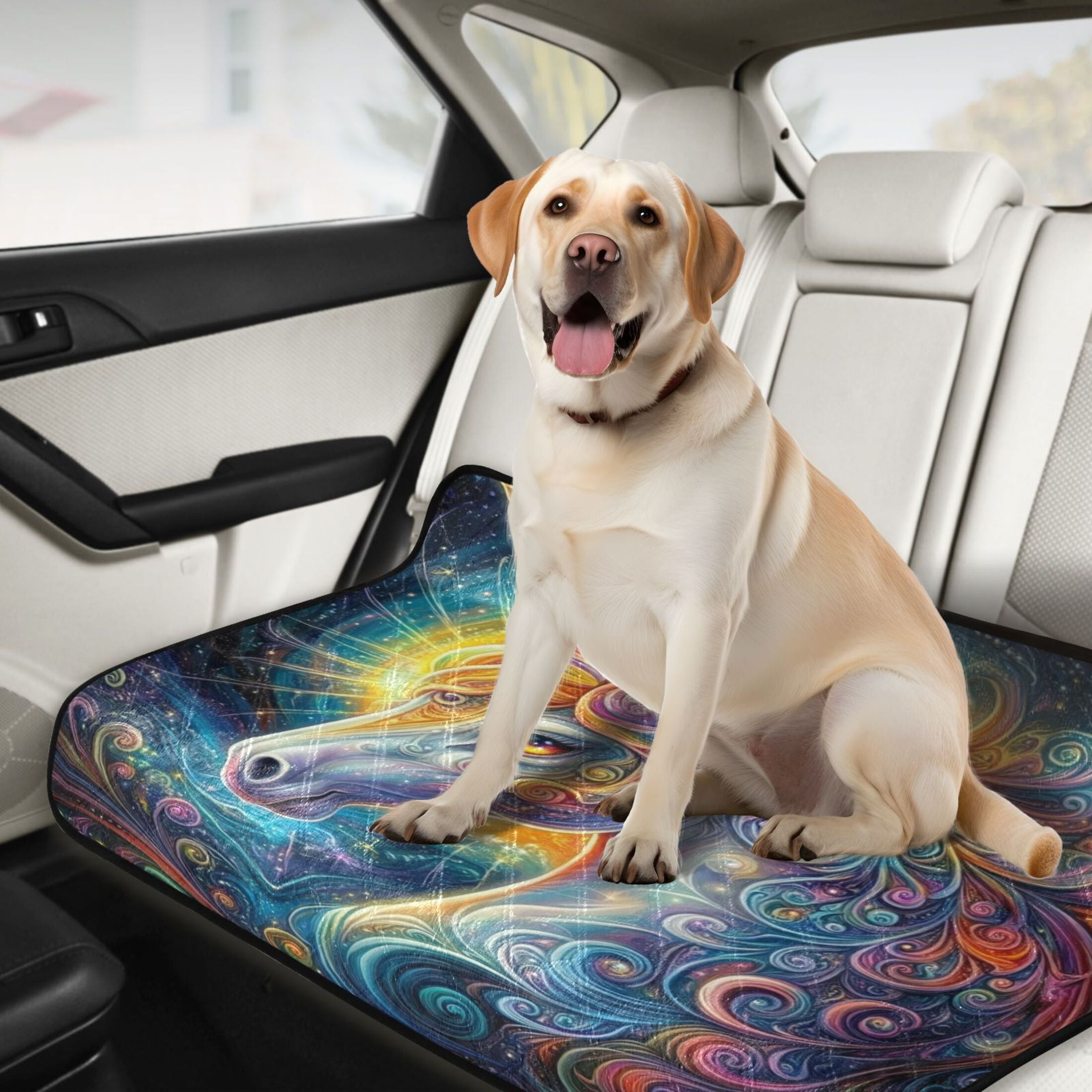 Washable Pet Pee Pads with Super Absorbent Reusable Training Pads for Dogs & Cats Psychedelic Art Unicorn