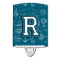 thumbnail image 1 of Carolines Treasures CJ2014-RCNL Letter R Sea Doodles Initial Alphabet Ceramic Night Light, 1 of 1