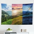 thumbnail image 1 of Nature Tapestry, Composite of Contrasting Colors Theme in Diverse Tones of Skyline Weather Nature Art, Fabric Wall Hanging Decor for Bedroom Living Room Dorm, 2 Sizes, Navy Blue, by Ambesonne, 1 of 1