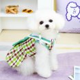thumbnail image 4 of Vestidos para perros pequeños y medianos, ropa para cachorros y niñas con anilla para correa y bonito lazo, ropa de verano para gatos con anilla en D, arnés para pasear perros y mascotas, 4 of 5