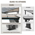thumbnail image 5 of Howsvn 12' x 14' Lean to Gazebo, Wall-Mounted Hardtop Gazebo with Sloping Roof and Curtains & Netting, Outdoor Aluminum Frame Pergola Canopy for Patio, Garden, Lawn, 5 of 10