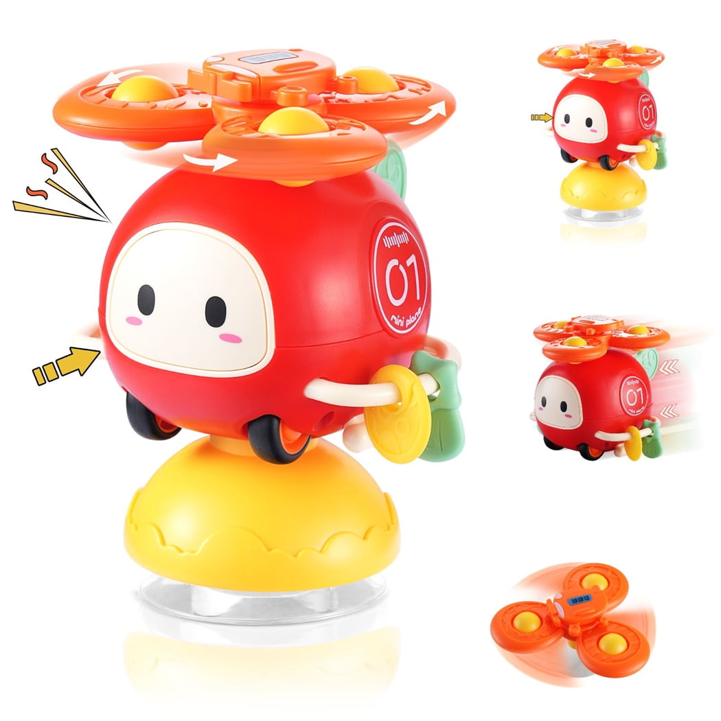 Coofit Suction Cup Spinner Toys, Rattles Spinning Top Toys, Dimple Toy