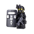thumbnail image 2 of Minifigura personalizada de ladrillo de batalla Battle Brick Oficial de policía SWAT Pointman SKU50, 2 of 2