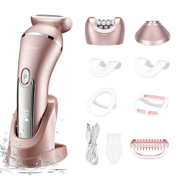 Hatteker Electric Shaver for Women Lady Epilator Electric Razors Kit Hair Remover for Face  Armpit Bikini Trimmer