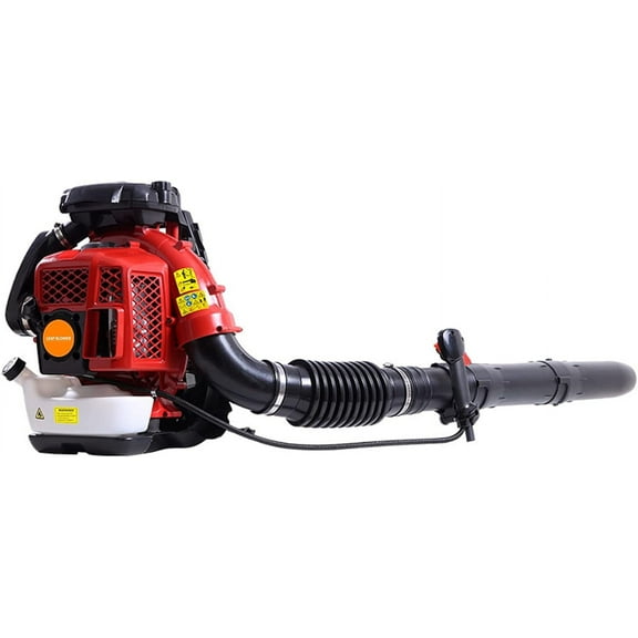 80CC Backpack Leaf Blower Gas Powered 900CFM, 92.2m/s Wind Speed Professional Lawn Care Blower with 2.3L Fuel Tank for Yard Cleaning & Debris Removal.
