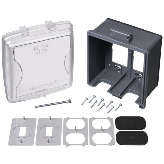 Red Dot 2CKPM Cover, 6-5/8 in L, 5-9/16 in W, Rectangular, Polycarbonate, Clear