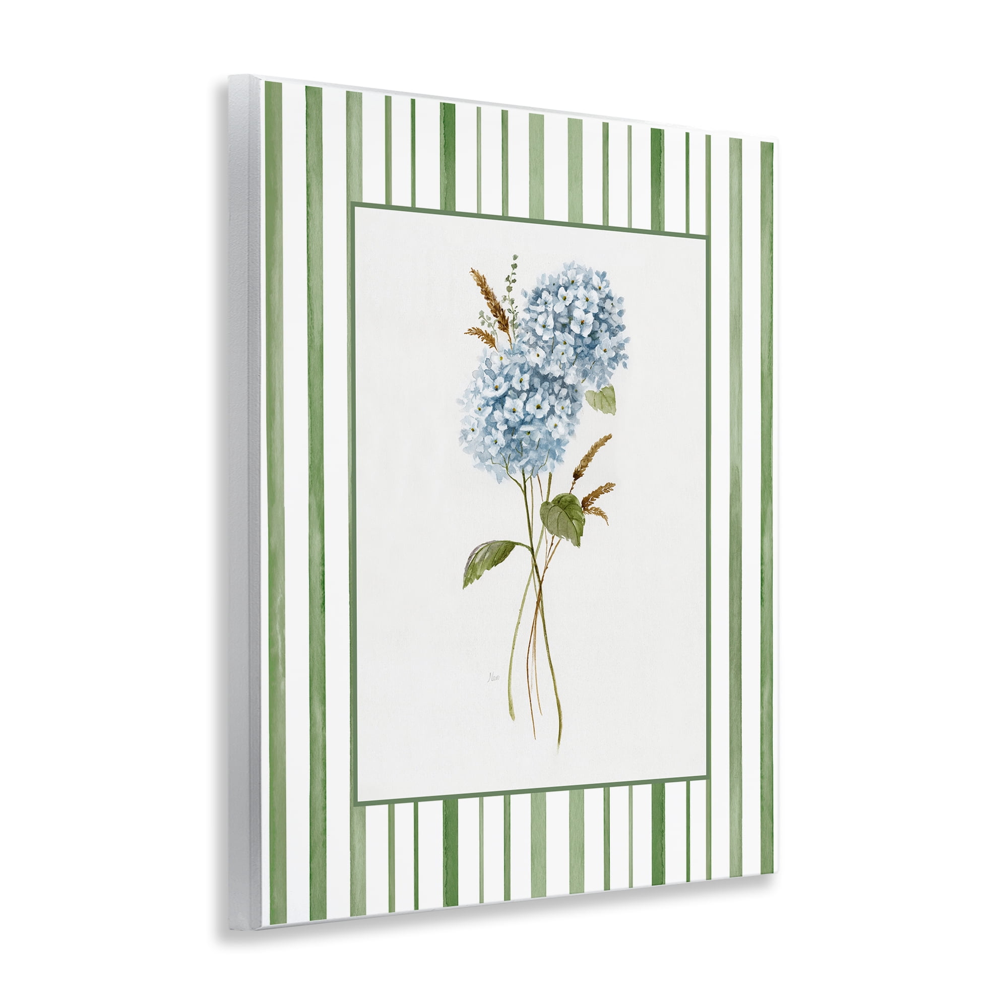 Stupell Industries Blue Hydrangea & Dried Wheat Wall Plaque Art, design by Nan