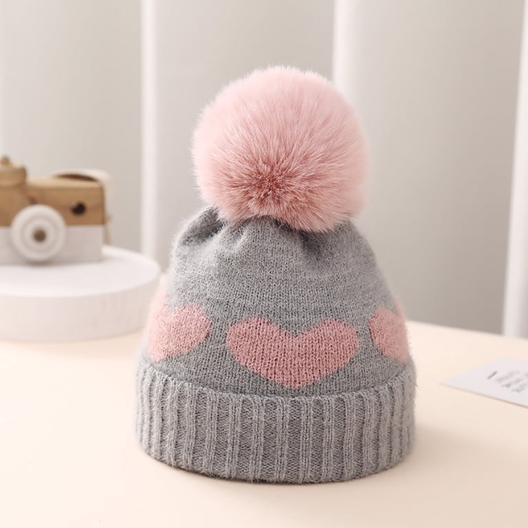 AJTQTH Kids Beanie Hat Girls Boys Stylish Love Embroidered  display picture 1