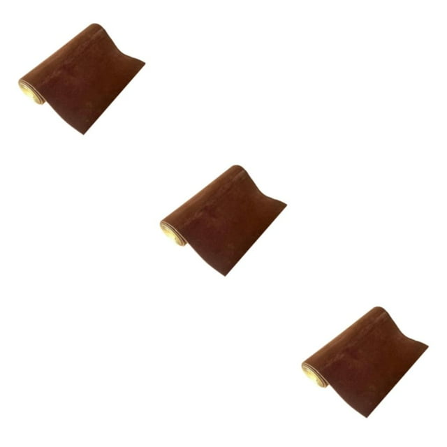 ZheElen Flannel Fabric Peel Sticker Contact Paper Liner for Jewelry Drawer Costumes Brown 15.75 Inchx58.27 Inch 3Set