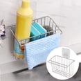 thumbnail image 2 of Clearance! Sponge Holder Sink Caddy Kitchen Brush Soap Dishwashing Liquid Drainer Rack Stainless Steel Wall Mounted Hanging Sink Drain Basket Sponge Soap Holder Rack, 2 of 4