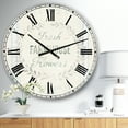 thumbnail image 2 of DesignArt Farmhouse Florals VIII Large Wall Clock, 2 of 2