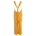 thumbnail image 2 of Frontwalk Women Romper Wide Leg Long Pants Sleeveless Jumpsuits Beach Casual Trousers V Neck Harem Pant Yellow L, 2 of 6