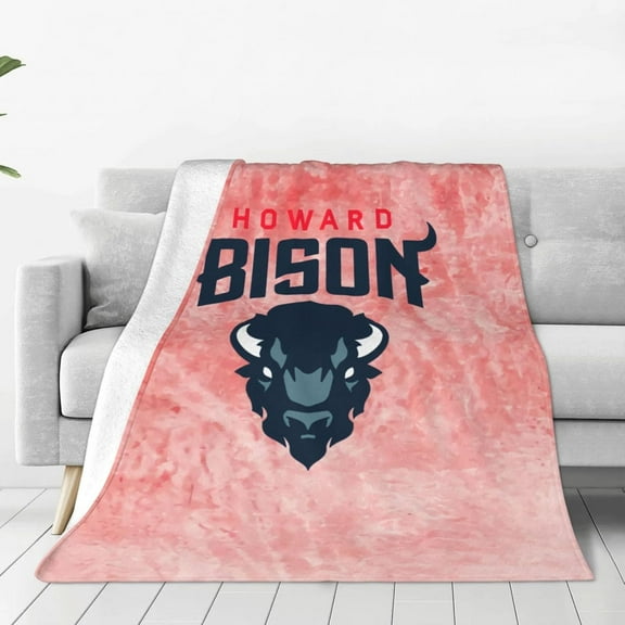 Howard University Fleece Blanket, Very Soft Microfiber Flannel Blanket for Couch Warm and Cozy for All Seasons