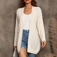 thumbnail image 3 of Juslio Women Sweaters Cardigans Outerwear Solid V Neck Long Sleeve Knit Beige, 3 of 9