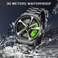 thumbnail image 5 of LIGE 2025 Fashion Stainless Steel Men's Quartz Wristwatch Dial Sport Car Rim Wheel Hub Watch Business Luxury Wrist Business Watch Stainless Steel Luxury Automatic Watch Waterproof Chronograph, 5 of 9