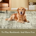 thumbnail image 3 of Hasoo 5' x 7' Area Rug for Living Room Boho Vintage Rug Non Slip Throw Rugs Floral Bedroom Rug, Green, 3 of 7