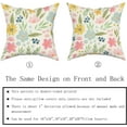 thumbnail image 5 of Spring Floral Pillow Covers 20x20 Set of 2 Cute Watercolor Yellow Pink Blue Flower Leaf Print Decorative Throw Pillows Spring Rustic Farmhouse Cushion Case Decor for Couch Sofa Bed, 5 of 6
