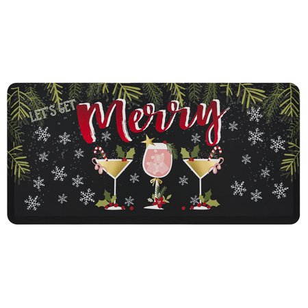 Mohawk Home Casual Novelty Black Kitchen Mats  1  8  x 3  6