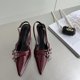 thumbnail image 3 of Bailamos - Sandalias nuevas para mujer, con hebillas a la moda, elegantes, con punta puntiaguda, sin cordones, tacón medio fino, talla 35-41, 3 of 5